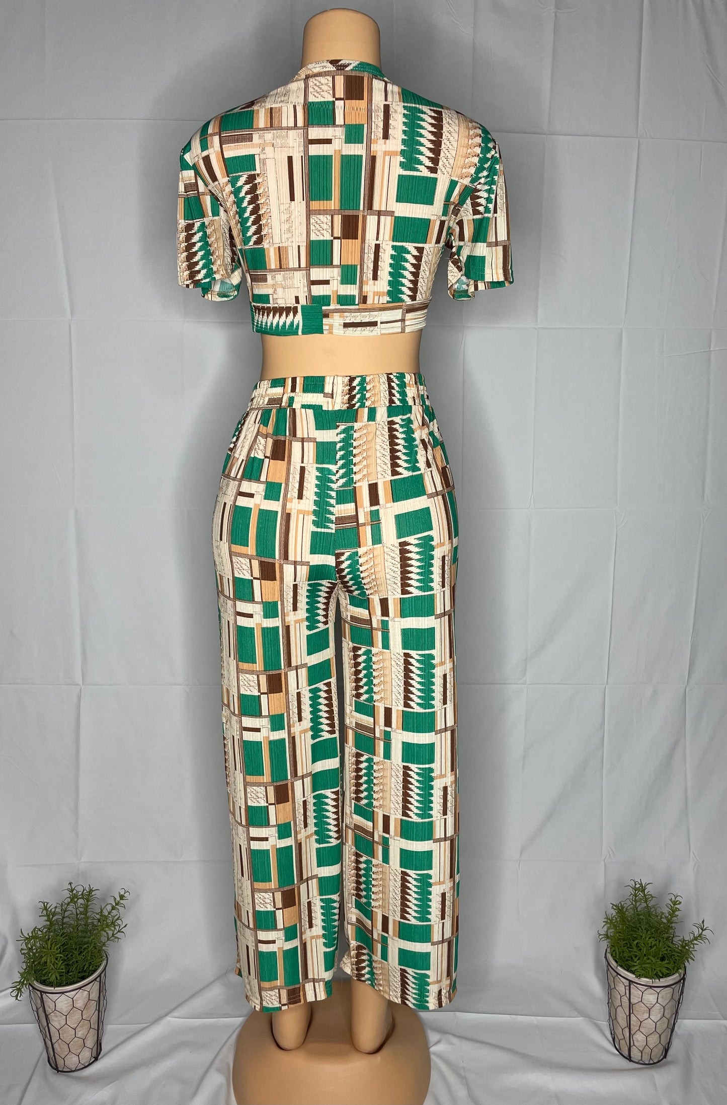 Green Two-Piece Set