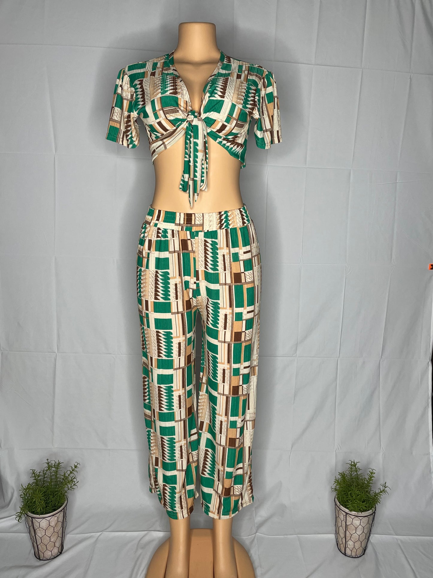 Green Two-Piece Set